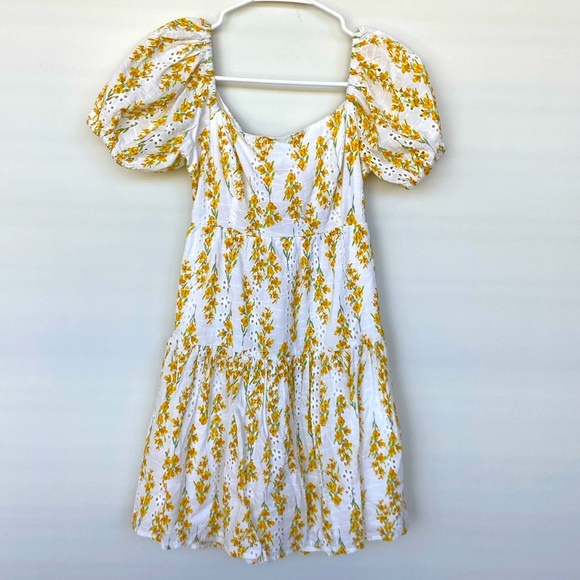 Jessica Simpson Floral Eyelet Mini Dress - Picture 1 of 13